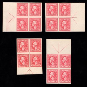 MOMEN: US STAMPS #534 ARROW BLOCKS OF 4 MINT OG NH LOT #89314