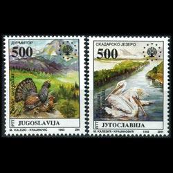 YUGOSLAVIA 1992 - Scott# 2183-4 Nature-Birds Set of 2 NH