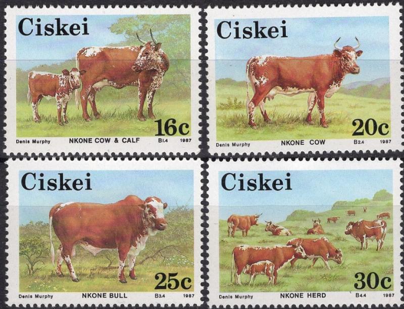 Ciskei 106-09 - Mint-NH - Nkone Cattle (Cpt) (1987) (cv $2.00)