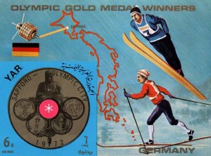 Yemen 1972 Olympics Imperf Sheet MNH - T134