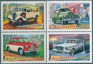 Australia 1997 SG1667-1670 Classic Cars block MNH