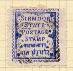 Indian States Sirmoor 1892 Early Issue Fine Used 194718