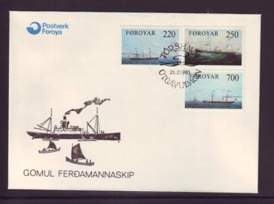 Faroe Islands Sc90-2 1983 Cargo Ships stamps FDC