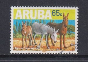 Aruba  #168 used 1996  famous women 1999 donkeys 65c