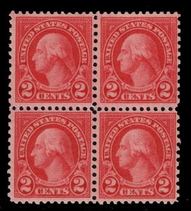 MOMEN: US STAMPS #579 BLOCK MINT OG NH LOT #82280*