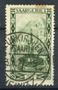 GERMANY; SAAR 1926 early Pictorial issue fine used 30c. value, Postmark