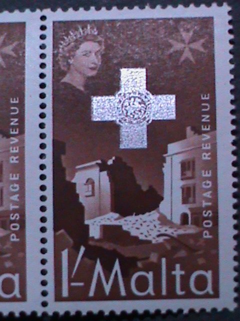 ​MALTA 1957 SC#263-5 GEORGE CROSS AWARDS-MNH PAIR COMPLETE SET-REVENUE STAMPS