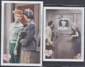 MONGOLIA Sc #2367-8 CPL MNH SET of 2 S/S  - THE I LOVE LUCY SHOW