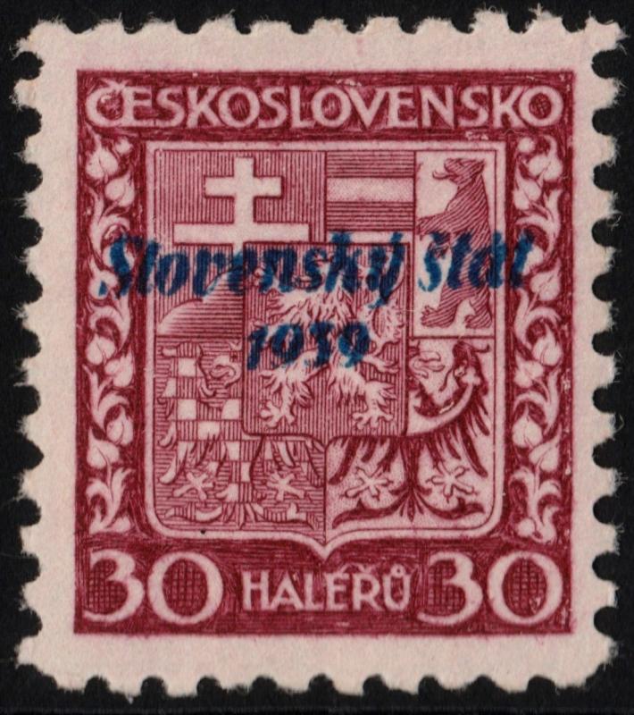 ✔️ SLOVAKIA 1939 - SLOVENSKY STAT OVERPRINT - SC.6 MNH OG [SK006]