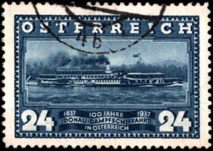 Austria #382-384, Complete Set(3), 1937, Ships, Used