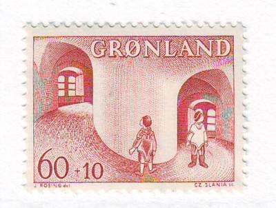 Greenland Sc B3 1968 s Child Welfare stamp mint NH