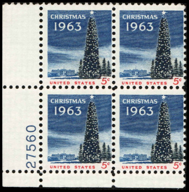 US #1240 CHRISTMAS MNH LL PLATE BLOCK #27560