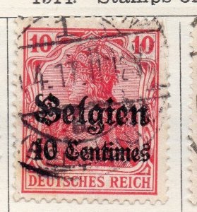 Germany Occupation of Belgium 1914 Early Issue Fine Used Surcharged 10c. 106950