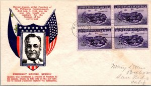 SC #925 FDC - Crosby Cachet - Block of 4 - F54522