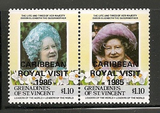 St. Vincent Grenadines 1985 Royal visit stamp Mint sc 505-506