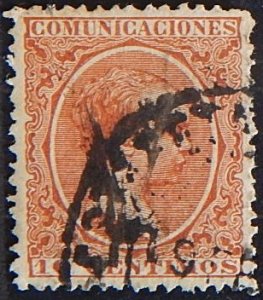 King Alfonso XII, 10 сentos Spain 1898 YT #201 (1635-T)