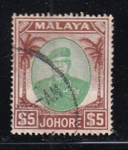 Malaya Johore 1949 Sc 150 $5 Used