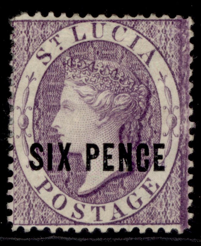 ST. LUCIA QV SG28, 6d violet, M MINT. Cat £50.