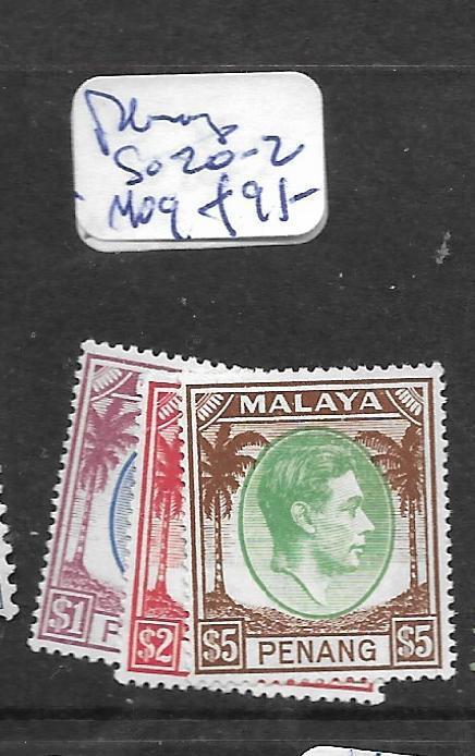 MALAYA PENANG  (P2303B) KGVI $1.00-$5.00 SG 20-2  MOG