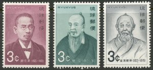 Ryukyus 201-203 MNH