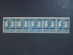 ​UNITED STATES 1923 SC#602 99 YEARS OLD-THEODORE ROOSEVELT PRECANEL COIL STRIP