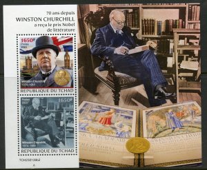 CHAD 2023 70th ANN OF CHURCHILL RECEIVING THE NOBEL PRIZE S/SHEET MINT NH