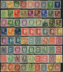 500+ Norway Postage Used Stamp Collection 1883-1982 Europe NORGE