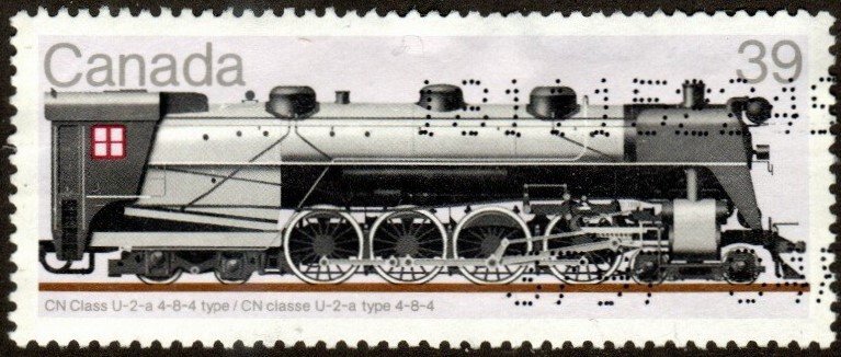 Canada 1120 - Used - 39c CN U2-a Locomotive (1986) (cv $0.90)