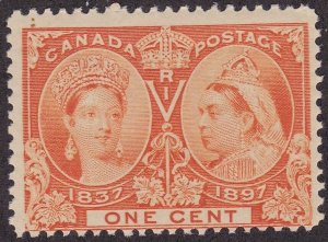 KAPPYSSTAMPS ID@7101 CANADA  SCOTT 51 JUBILEE ONE  CENTS MINT HINGED OG