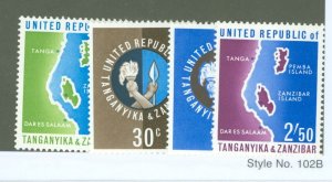 Tanzania #1-4 Mint (NH) Single (Complete Set)