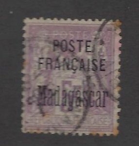 Madagascar SC#22 Used F-VF stained SCV$80.00....Bargain in Demand!