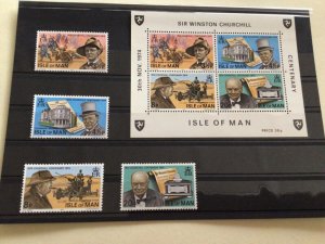 Sir Winston Churchill Isle of Man mint never hinged stamps A13472