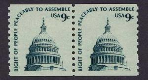 SC 1616 9 Cent Coil Pair MNH F-VF