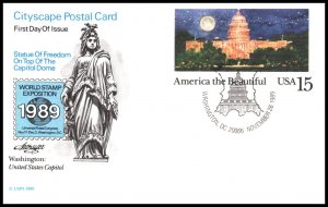 US UX138 Capitol Artmaster Postal Card U/A FDC