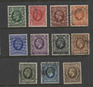 STAMP STATION PERTH GB #210-220 KGV Used Set 1934-36