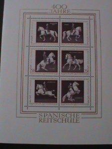 ​AUSTRIA-1972-SC#929-SPANISH RIDING SCHOOL-400TH ANNIV:MNH SHEET VERY FINE