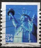 USA; 2001: Sc. # 3466: O/Used Coil Single Stamp