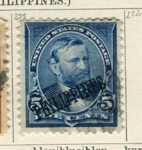 PHILIPPINES; 1899 early classic US Presidential series fine used 5c. value