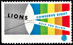 Lions Club Charity Seal Conserve Sight Single OG/NH