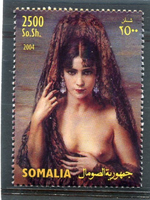 Somalia 2004 GEORGE APPERLEY Nudes Paintings 1 value Perforated Mint (NH)