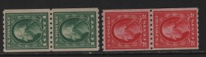 410 & 411 Pairs VF-XF mint never hinged nice color cv $ 90 ! see pic !