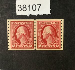 MOMEN: US STAMPS   #413 MINT OG H LINE PAIR LOT #38107