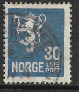 Norway 122: 30o Lion Rampant, used, F-VF