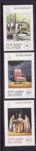 Pitcairn Is-Sc#160-2- id9-unused NH set-QEII-25th Reign-1977-