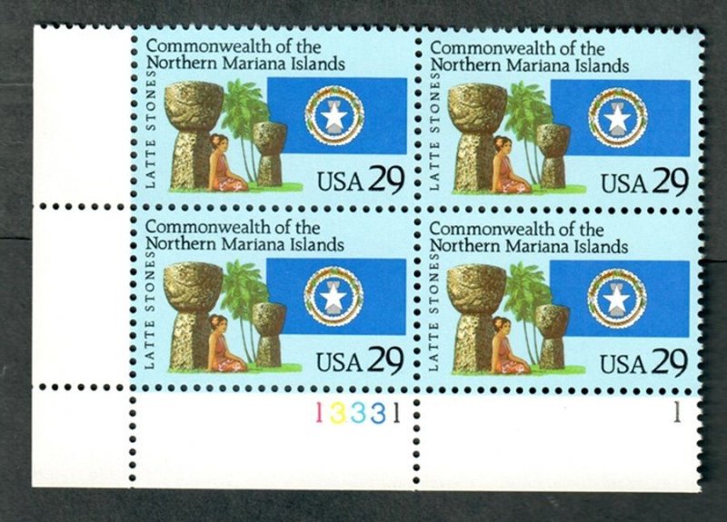 2804 Northern Mariana Islands MNH plate block - LL