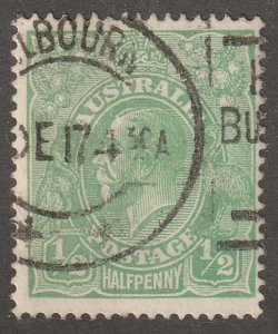 Australia, stamp,  Scott#19,  used,  hinged,  half penny, #A-19