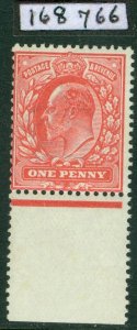 SG 275 1d aniline-pink 1911. Spec M6(8). A fine fresh unmounted mint marginal...