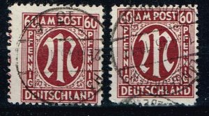 Germany 1946,Sc.#3N18 used. color a + b  cv.€1200