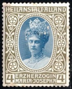 1910 Czech Poster Stamp Archduchess Maria-Josepha Alland Sanatorium