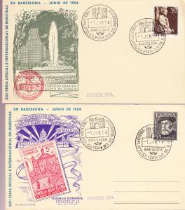 Spain - 1954 Barcelona Stamp Expo - Cover and Card